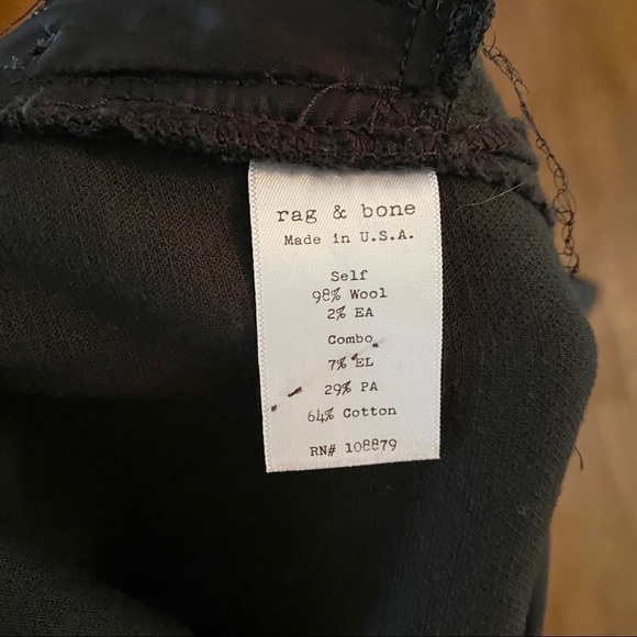 Rag & Bone Trouser Pants Women’s Size 2 Dark Gray Grey Wool Slim Leg Ankle - Picture 10 of 16